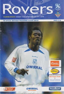 Tranmere Rovers v Oldham Athletic Match Programme 2004-09-14